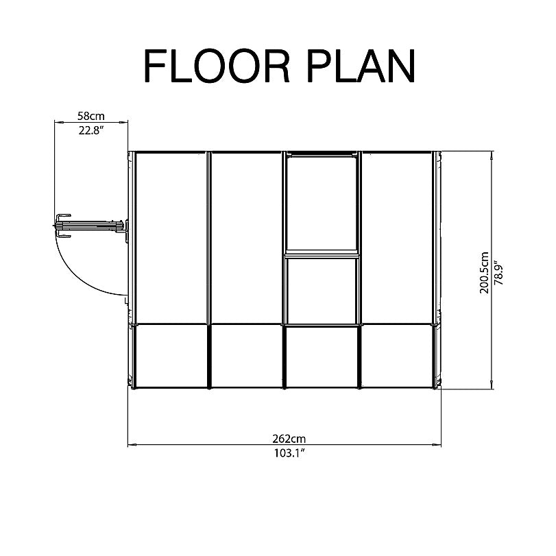 Posh 6 x 8 Ft. Conservatory (FASTER DELIVERY)