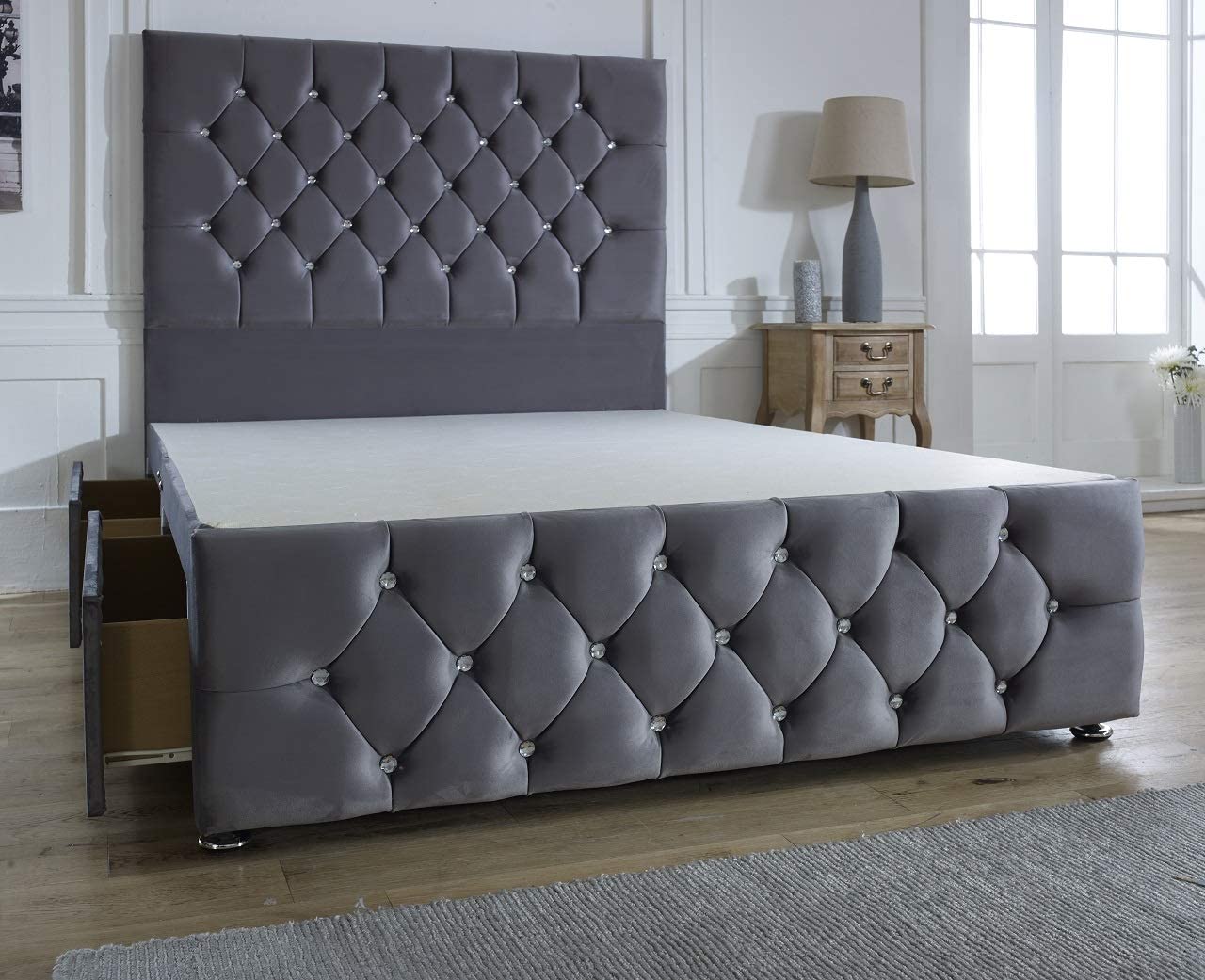 Kelston Divan Set + Matching Headboard & Footboard + Drawers (Double-King Size)
