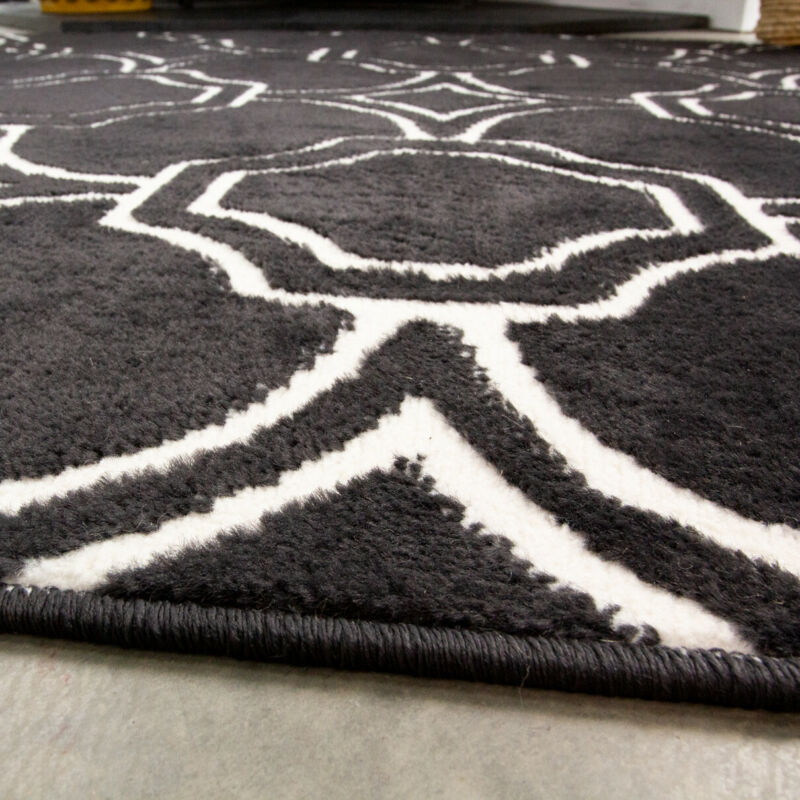 Moroccan Geometric Black Area Rug - Ethumz United Kingdom Limited