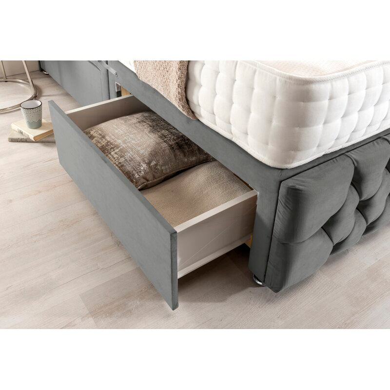 Cameley Divan Set + Matching Headboard & Footboard + Drawers (Single-King Size)