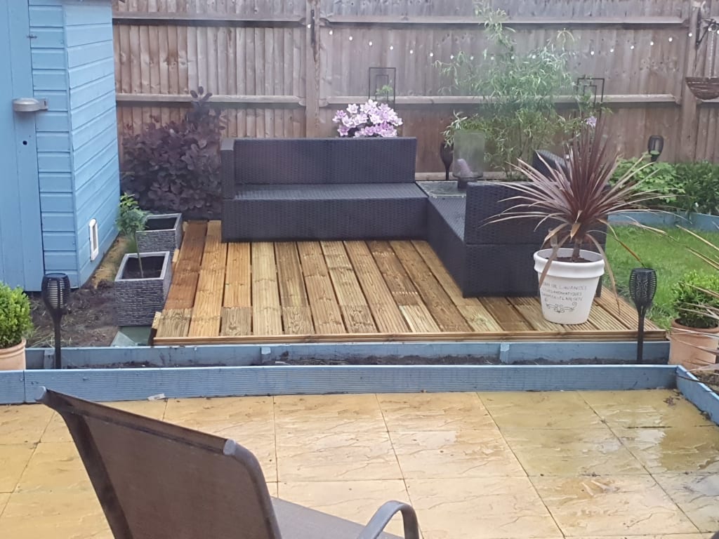 Timber Decking 19mm (Pressure Treated - £45 per M2)