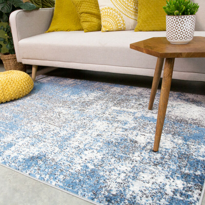 Scandinavian Abstract Blue Area Rug - Ethumz United Kingdom Limited