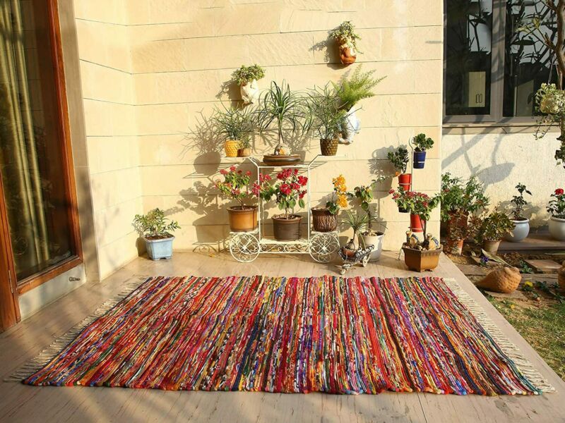 Chindi Hand Braided Cotton Multicolored Area Rug - Ethumz United Kingdom Limited