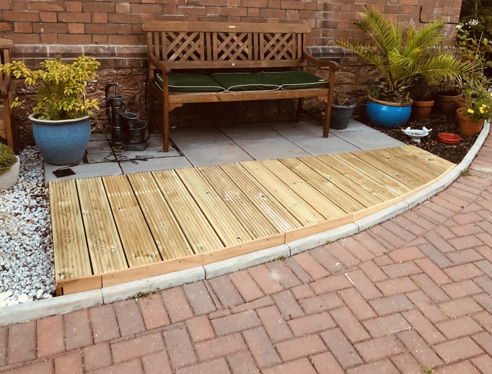Timber Decking 19mm (Pressure Treated - £45 per M2)