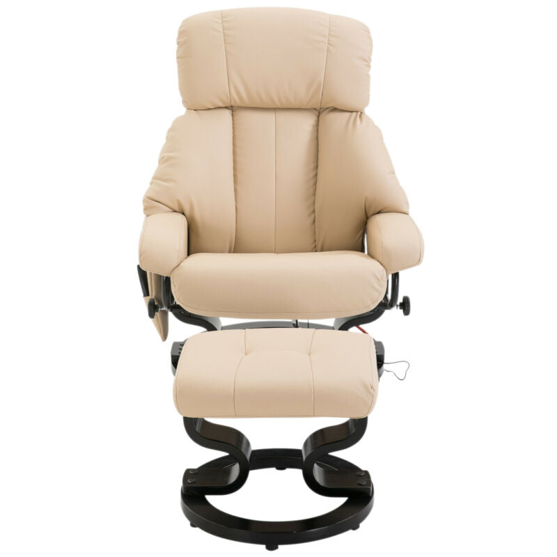 Ethumz Electric Heated Massage Faux Leather Rest Chair Plus Cream - Ethumz United Kingdom Limited
