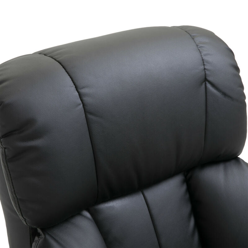 Ethumz Electric Heated Massage Faux Leather Rest Chair Plus Black - Ethumz United Kingdom Limited