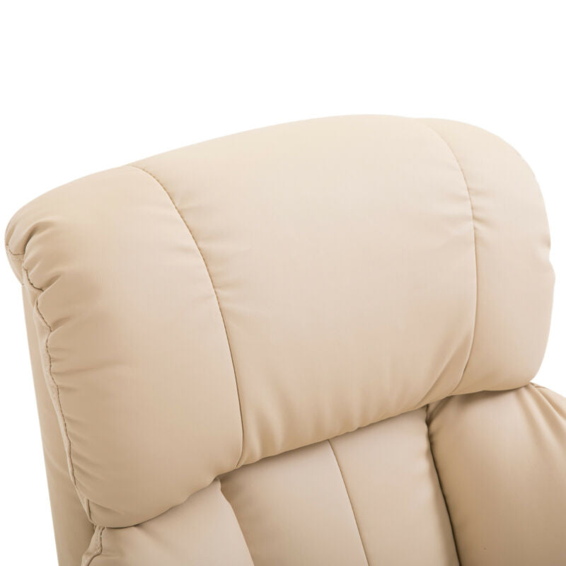 Ethumz Electric Heated Massage Faux Leather Rest Chair Plus Cream - Ethumz United Kingdom Limited