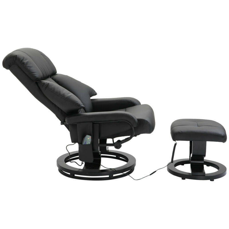 Ethumz Electric Heated Massage Faux Leather Rest Chair Plus Black - Ethumz United Kingdom Limited